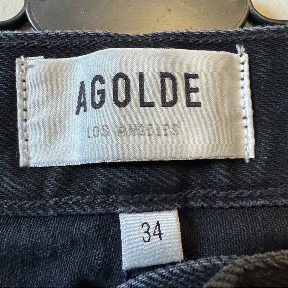 AGOLDE (NWT) Cherie High rise straight jeans in distortion - Black - Picture 7 of 8
